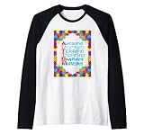 Support autistique pour professeur fier d'enseigner l'autisme aux enfants Manche Raglan