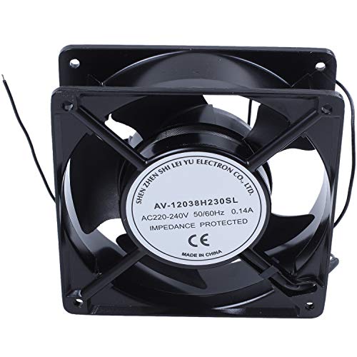 Eighosee AC 220V-240V 0.14A Enfriamiento Enfriador Ventilador sin escobillas 120 mm x 120 mm x 38 mm