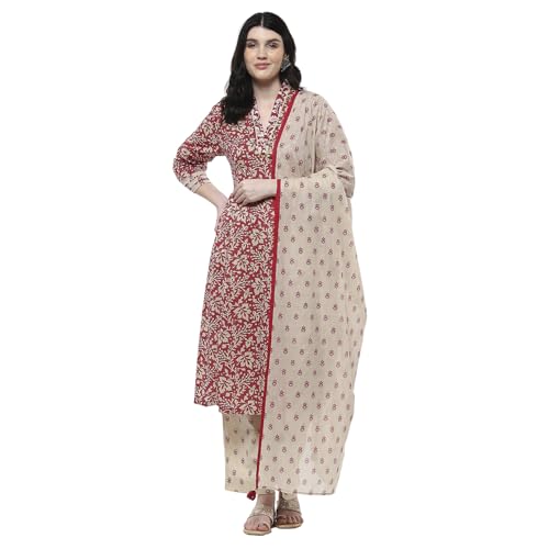 Image of BIBA Women Kurta Sets, Cotton, Printed