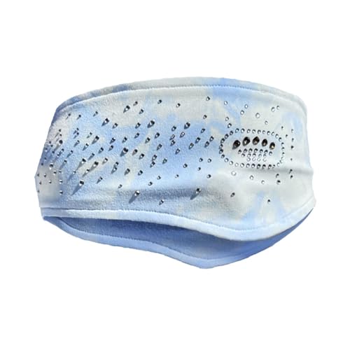 Colaxi Figure Skating Headband Hair Band Versatile Non Slip Lightweight Sweat Absorbing Sweatband for Workout Cycling Adults Fitness, Light Blue