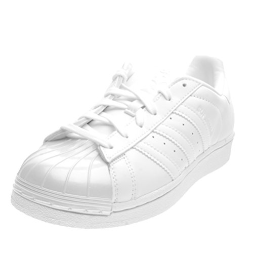adidas Superstar Glossy to, Chaussures de Basketball Femme, Blanc (Ftwwht/ftwwht/cblack), 37 1/3 EU