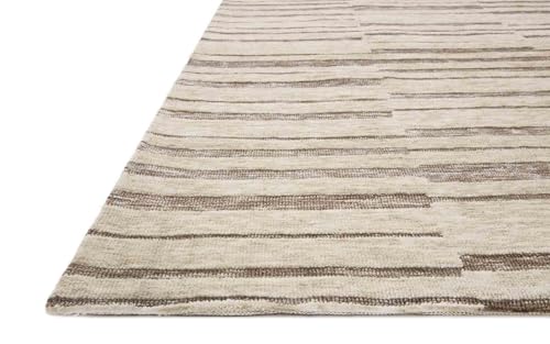Image of Modern Pattern Wool Carpet with Loop Texture Yarn Anti Shedding Carpet Size 9x13 Feet B4 Brown Multi Color