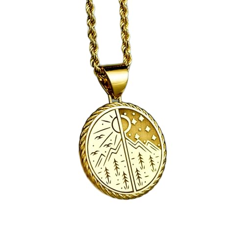 Medalla de día y noche en plata 925 de 22 mm para regalar en ocasiones