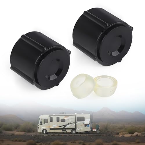 Image of 2 PCS Low Point Drain Seals and Caps for RV Camper Travel Trailer - 1 /2 Inch Hot & Cold Water Lines RV Drain Cap