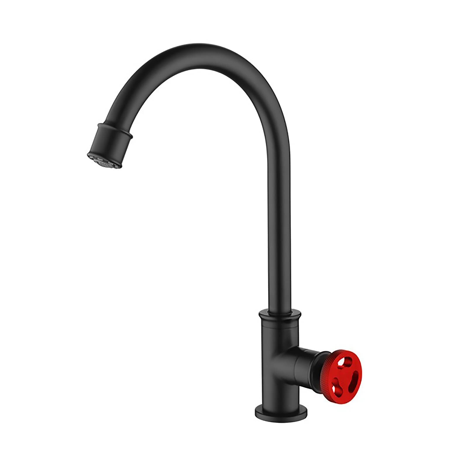 Rubinetto per lavello da Cucina Rubinetto da Cucina Rubinetto per lavello da Cucina Industriale Nero Rubinetto da Cucina Girevole in Ottone Miscelatore da Cucina con Maniglia Singola Acqua Calda e