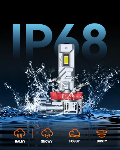 Image of SEALIGHT H11 Fog Bulbs, 55000LM 1000% Brightness H11 /H8 /H9 Light Bulbs, 6500K Cool White Bulbs with 18000RPM Fan, Plug and Play ATV /UTV, 12-Year Extended Lifespan IP68 Waterproof, Pack of 2