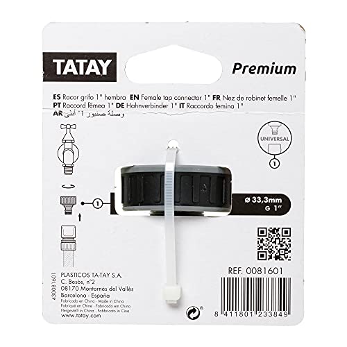 TATAY Garden Hose Famale Tap Connector 33,3 mm Premium, Grey, 1 Inch - Image 4