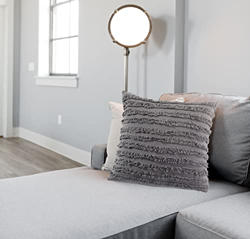 Image of mosey Cushion Covers 12 inch x 18 inch Set of 2 | Boho Rectangle Cushion Covers 12x18 | Lumbar Cushion Cover 12x18 Medium Grey