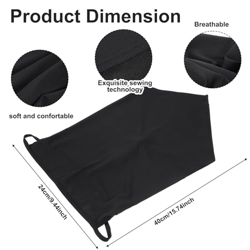 2 Pcs Neck Gaiter with Ear Loops Face Mask Elastic Balaclavas Non Slip Neck Covers Bandana Scarf Mask with Ear Loops Sun Protection Outdoors Cloth Face Masks for Women Men (Black, Green)