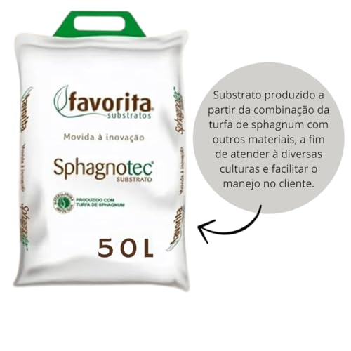 Substrato Turfa + Perlita 50/50 Para Semedura, Mudas, Ervas Medicinais 50 litros Sphagnotec Favorita