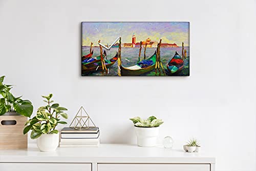Horloge sur Toile Mains Blanches Grand Format 60x30cm - 4