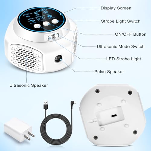 Image of Ultrasonic Pest Repellent, Keep Away Mouse Rat Squirrel Bat Roache Spider, Plug in Mouse Trap Indoor for Home Mice Repellent Rodent Repellent, Suitable for Room, Attics, Garages(White)