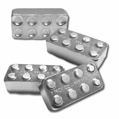 Monarch Precious Metals 1 oz .999 Fine Silver Building Block Bar - 2x4