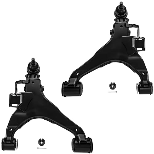 Image of Detroit Axle - Front 12pc End Suspension Kit for 2008-2022 Toyota Sequoia, 2007-2021 Tundra, 4 Upper Lower Control Arms w /Ball Joints 4 Tie Rods 2 Sway Bar Links 2 Boots Replacement