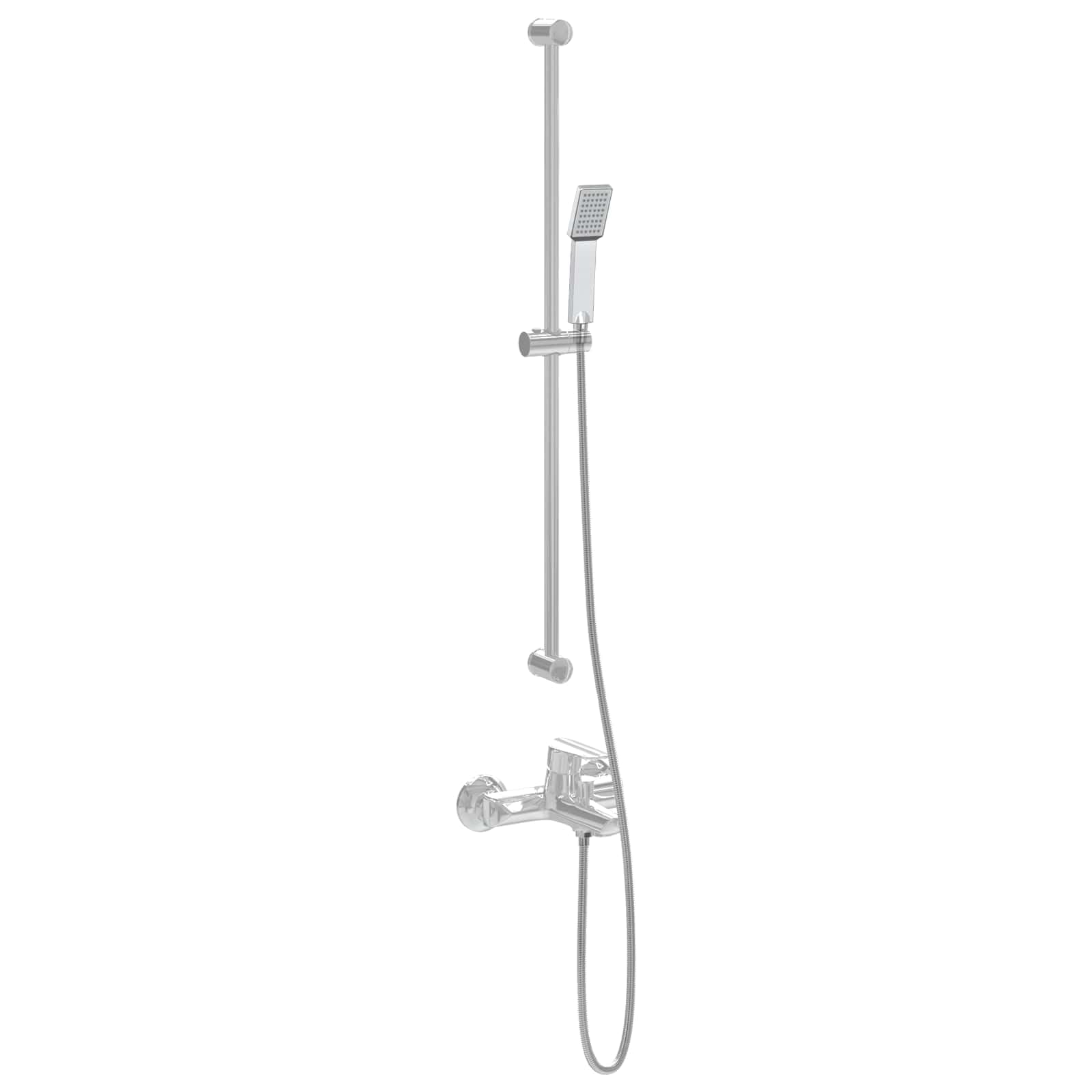 Juego de alcachofa de ducha cromada de acero inoxidable con manguera de 150 cm, ducha de mano de alta presión, ducha de lluvia con función de masaje y filtro antical para baño de bienestar
