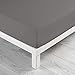 douceur d'intérieur 1640653 Drap Housse Uni Coton 57 Fils Gris Souris 140 x 190 cm