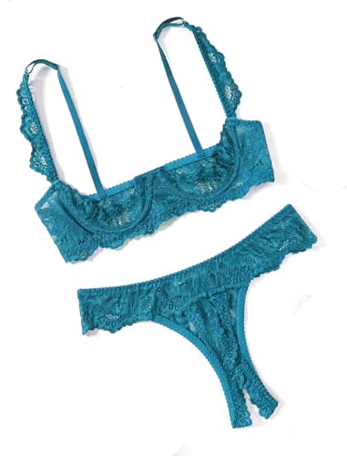 Image of Avidlove Sexy Lingerie Set for Women Lace Bra and Panty Sets Underwire Push Up Lace Lingerie Set XS-XXL