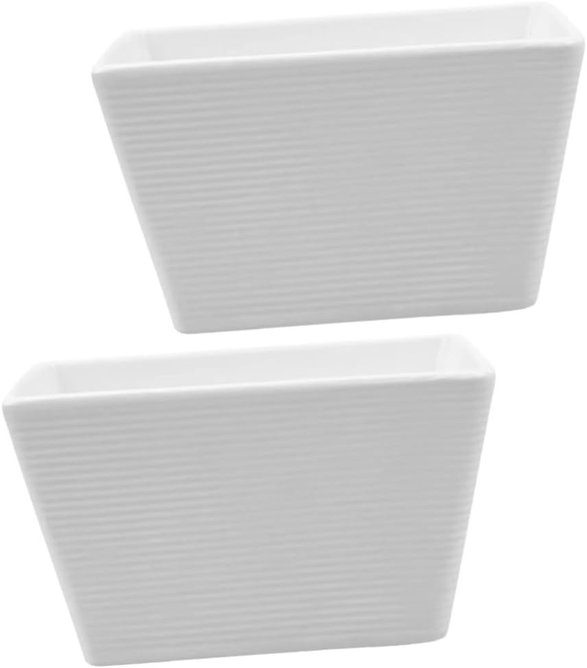 MAGICLULU 2Pcs Ceramic Sugar Packet Holders Lid Striped Tea Bag Organizer for Kitchen and Cafe Small Storage Dispenser for Home and Office