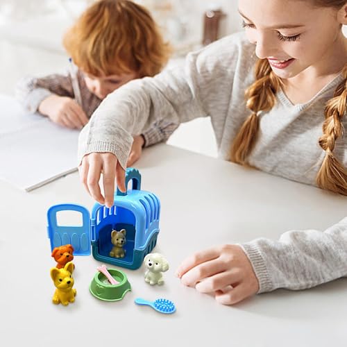 Spielset im Käfig für Haustiere, Lernspiele für Kinder, interaktives Spiel, Spielzeug für Hunde mit Haustieren D
