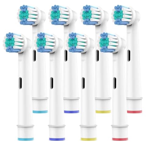 Toothbrush Heads for Oral B, 8 Pack Professional Electric Toothbrush Replacement Heads Extra Soft Dupont Bristles Replacement Toothbrush Heads Precision Clean Brush Heads Refills Cover