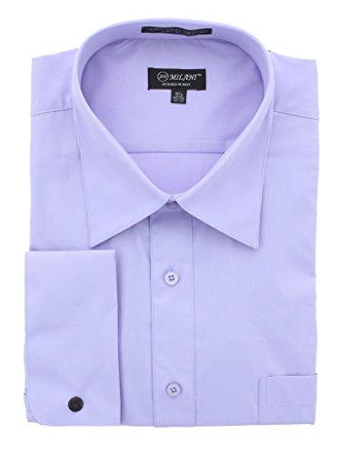 Milani Standard Fit Dress Shirt with French Cuffs 14.5" Neck 32/33" Sleeve Lavender