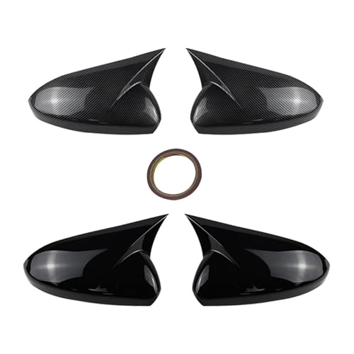 Coque miroir Bat Style pour Cruze 2008-2016 en noir brillant 2 pièces - 3