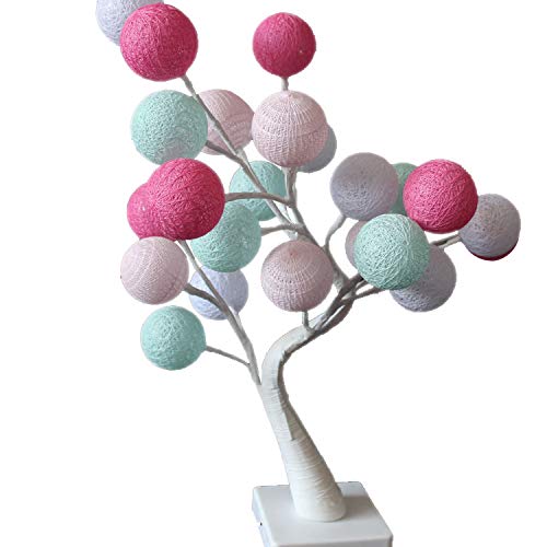 Preisvergleich Produktbild Ins Mädchen Herz Raumdekoration Nachtlicht, LED Wattebausch kleines Baumlicht, handgemachte kleine Tischlampe Schlaflampe 15x15x45cm wie das Bild zeigt