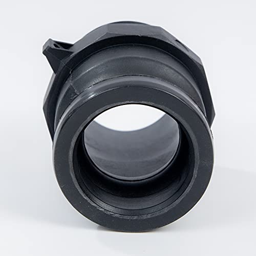 Quafwia 1 Pc Camlock Fittings Poly Standard Type F Camlock Couplings, 2" Male Adapter X 2" Male Thread 2 Inch Camlock Fittings Polypropylene Cam Groove Fitting #TOP4