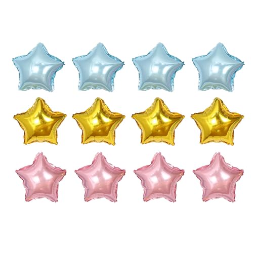 10 Inch Foil Star Balloons Gold Pink Blue, 45 Pcs Twinkle Twinkle Little Stars Shaped Foil Mylar Balloons Wedding New Years Graduation Party Favors Balloons Decorations
