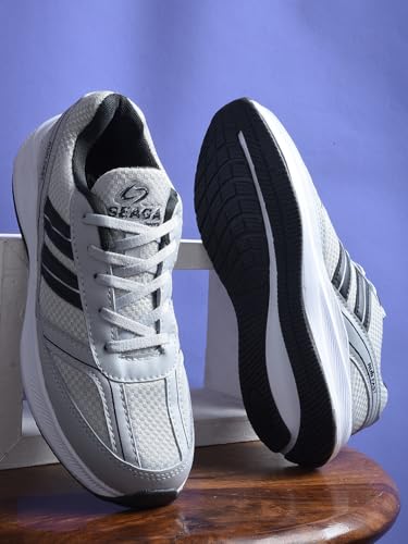 Image of SEAGA Sports Men's Lightweight Sports Running Shoes with Breathable Mesh & Cushioned Sole and Comfortable Shoes