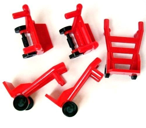 Preisvergleich Produktbild LEGO 5 Stück Sackkarre komplett in rot.