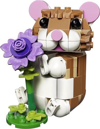 LEGO Creator 3in1 Cute Hamster with a Flower Toy - Animal Figure Transforms into a Hedgehog or Eagle - DIY Room Decor Idea - Birthday Gift for 7+ Year Old Girls & Boys - 31376 - View 4
