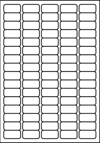 SmithPackaging A4 Self Adhesive Address Labels, 80 Labels Per Sheet, 20 Sheets, 35.6 x 16.9mm, 1600 Labels