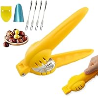 BORISCA Pince A Chataigne, Pince Chataigne Noir Coupe Chataigne Multifonctionnels Ouvre Chataigne Rapide De Casse Chataignes, Éplucheur De Chataigne Portable Châtaigne Clip Pince Pour Chataigne