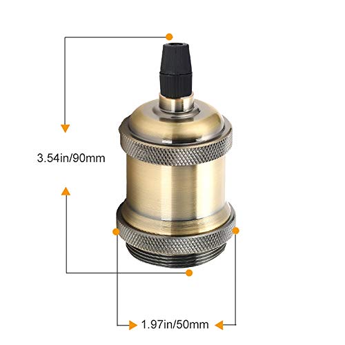 Gabori E26 Vintage Lamp Socket, Edison Pendant Light Socket Replacement, Antique Retro Hanging Lamp Holder For Industrial thumb #3