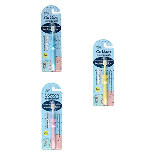 WOFASHPURET 3 piezas Cepillo de Dientes Manual Infantil con Cerdas Suaves para Protección de Encías Diseño Animal Colores Surtidos para Años Higiene Oral y Cómoda