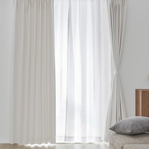 LOWYA ���E�� �J�[�e�� 4���Z�b�g �Ռ��J�[�e�� ���[�X �^�b�Z�� �Ռ�2�� �ۉ� �f�M UV�J�b�g �􂦂� �X�m�[�z���C�g ��100×��200cm