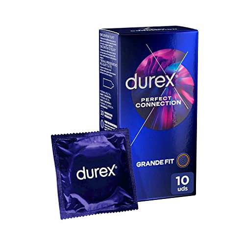 Durex Preservativos Perfect Connection, Extra Lubricados, Adecuado Para Sexo Anal, 10 condones, De Silicona, Sin fragancia