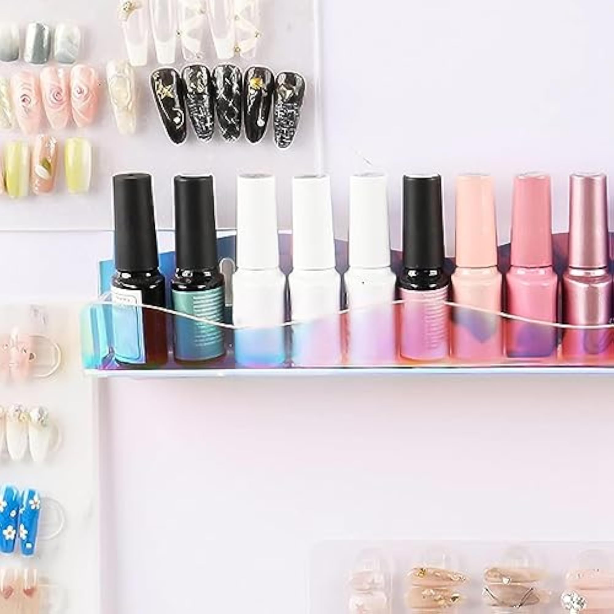 Acrylic Nail Polish Rack, Nail Polish Shelf Organizer