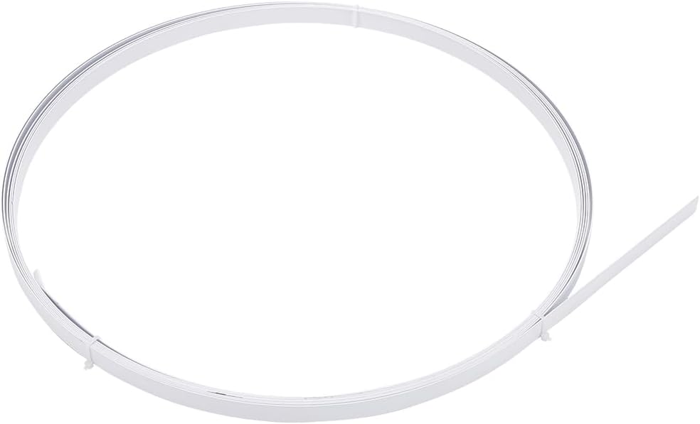 BENECREAT 6.5Yard White Spring Steel Boning, 12mm/0.47inch Corset Boning Stays for Sewing, Bridal Dress Bustle, Crinoline Boning, 1.5mm Thick