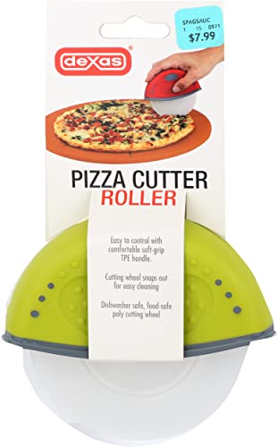 Dexas One Handed Rolling Pizza Cutter, Green
