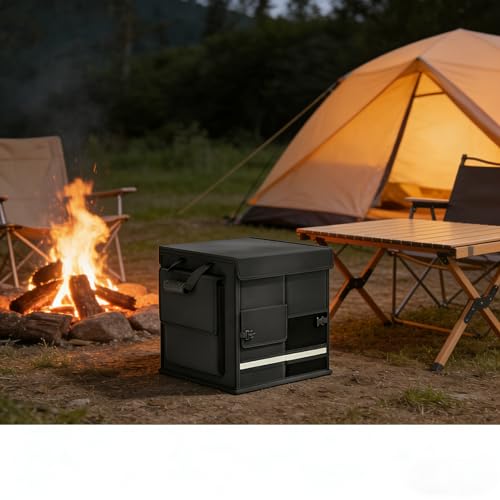 Boîte de rangement coffre voiture multi-compartiments 60L résistant - 5