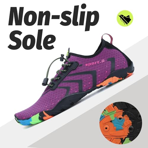 SAGUARO Water Shoes Women – Swim Shoes, Quick-Dry Barefoot Aqua Socks for Beach, Pool, Surfing and Outdoor Activities4