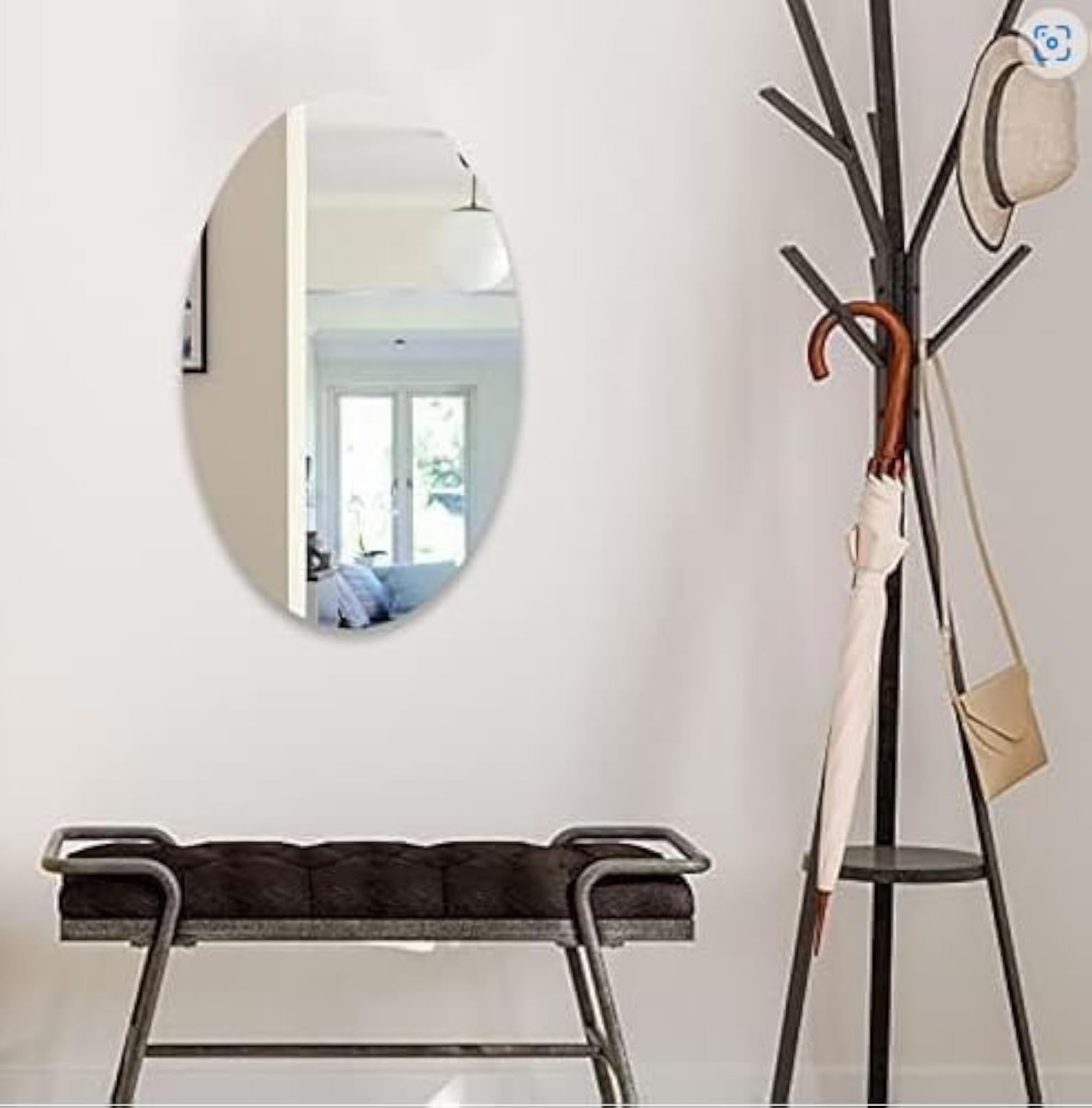 Self Adhesive Oval Acrylic Mirror Sticker for Wall