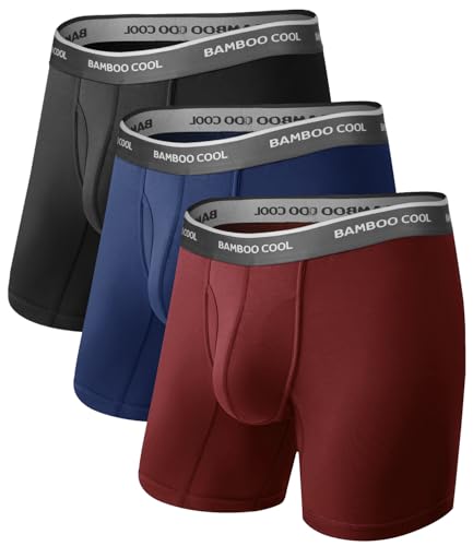 Image of BAMBOO COOL Breathable Men's Underwear Modern Multipack Comfortsoft Moisture-Wicking Boxer Briefs 6 Pack