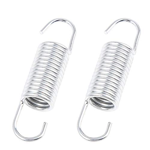sourcing map 6cm Muelle Para Caballete Resorte De Retorno De Soporte De Pata De Cabra Plateado para Motocicleta 2Pcs