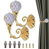 porte embrasse metal MULTI-USAGE: Les porte-rideaux en métal s'appliquent non seulement aux rideaux, mais peuvent également accrocher votre manteau, chapeau, serviette et vêtements, etc. Un look délicat et vintage décorera votre salon, salon, etc