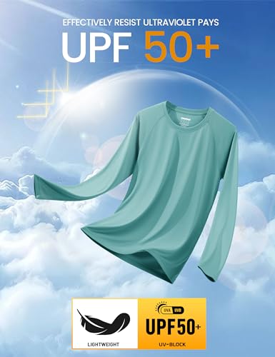 Image of MAGCOMSEN Men's Long Sleeve Shirts UPF 50+ UV Sun Protection Athletic Shirts for Hiking Running Workout Rash Guard