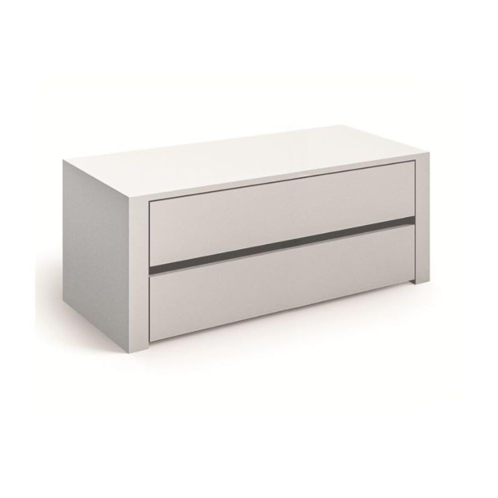 Indomita Cassettiera Interna per Armadio 2 cassetti Colore Bianco 83,6x44,5x43H Alice836