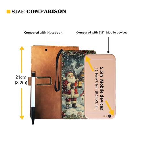 Women Xmas Wallets Santa Claus Snowman Wristlet Wallet Around Zipper Long Purse RFID Blocking Card Holder Cloutch Bag3